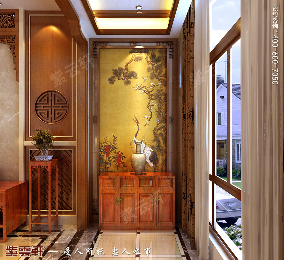 別墅玄關(guān)<a href=http://www.evcarfamily.com/xiandaizhongshi/ target=_blank class=infotextkey>現(xiàn)代中式風(fēng)格</a>裝修效果圖