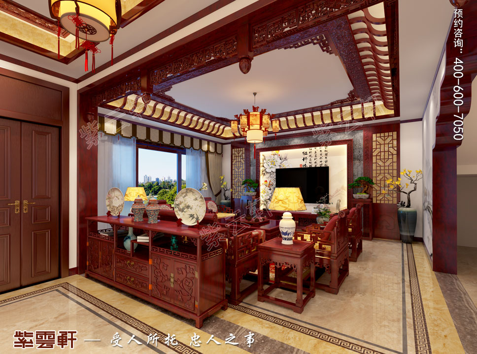 別墅客廳現(xiàn)代<a href=http://www.evcarfamily.com/ target=_blank class=infotextkey>中式裝修效果圖</a>