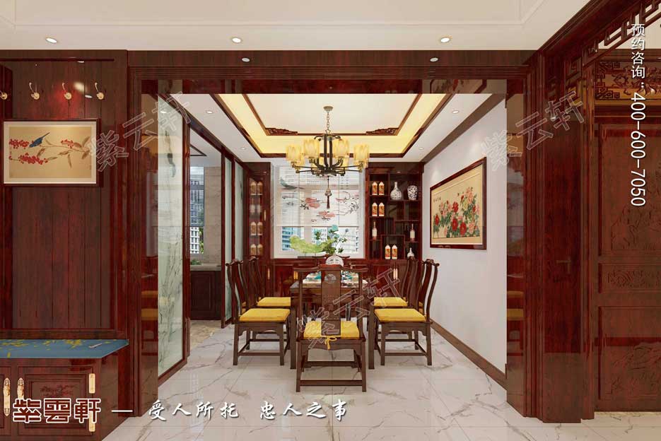 中式<a href=http://www.evcarfamily.com/canting/ target=_blank class=infotextkey>餐廳裝修效果圖</a>