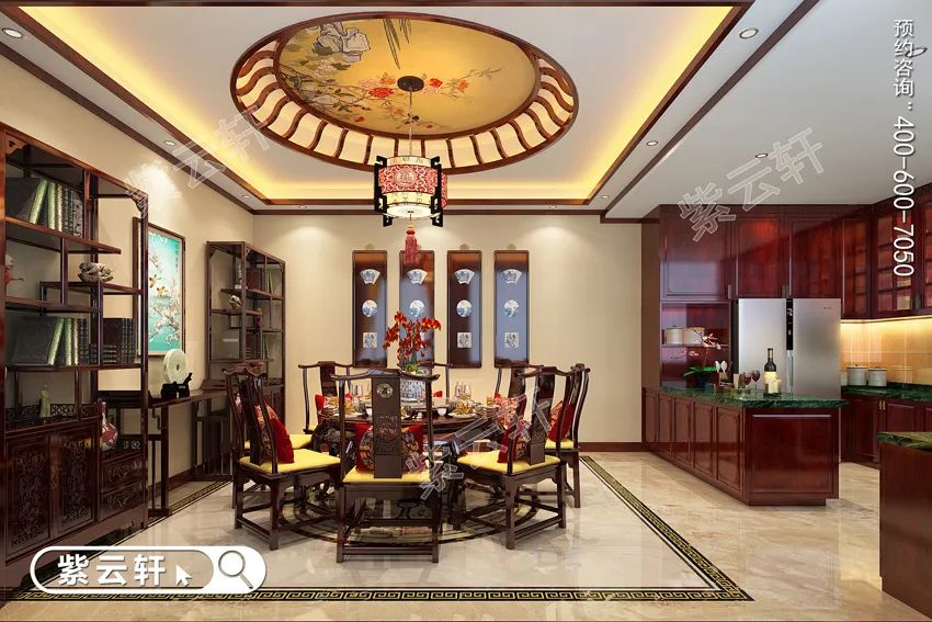中式<a href=http://www.evcarfamily.com/canting/ target=_blank class=infotextkey>餐廳裝修效果圖</a>