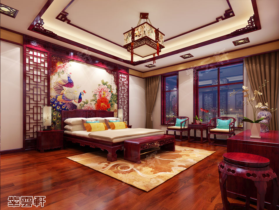 中式<a href=http://www.evcarfamily.com/woshi/ target=_blank class=infotextkey>臥室裝修效果圖</a>