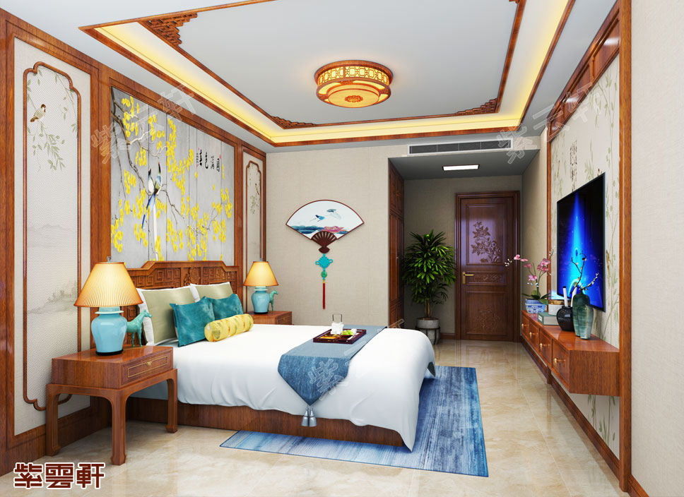 <a href=http://www.evcarfamily.com/ target=_blank class=infotextkey>中式風(fēng)格</a>臥室裝修