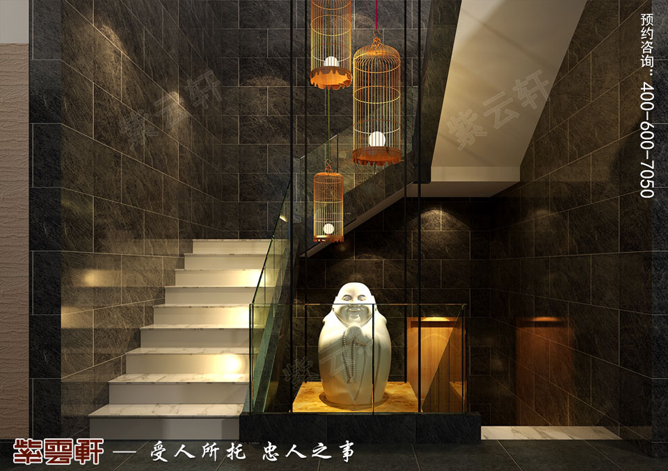 樓梯間現代中式裝修.jpg